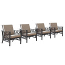 Aluminum Deep Seating Rocking Club Chairs in Antique Copper (set of 4)