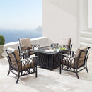 Aluminum Deep Seating Rocking Club Chairs in Antique Copper (set of 4)