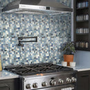 Light Blue 12x12 Glossy Square Glass Mosaic Tile (10 pack, 10.85 sq ft/case)