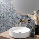 Light Blue 12x12 Glossy Square Glass Mosaic Tile (10 pack, 10.85 sq ft/case)