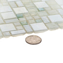 Pearl White 12x12 Glossy Square Glass Mosaic Tile (10 pack, 10.85 sq ft/case)