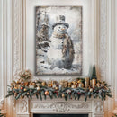 Vintage Snowman Christmas Wall Art II