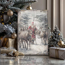 Vintage Woodland Santa Christmas Wall Art by Tailored Canvases