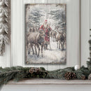 Vintage Woodland Santa Christmas Wall Art by Tailored Canvases