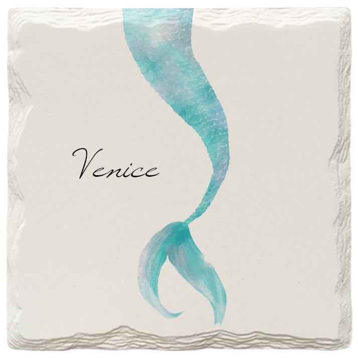 Venice Mermaid Tail Coaster Set