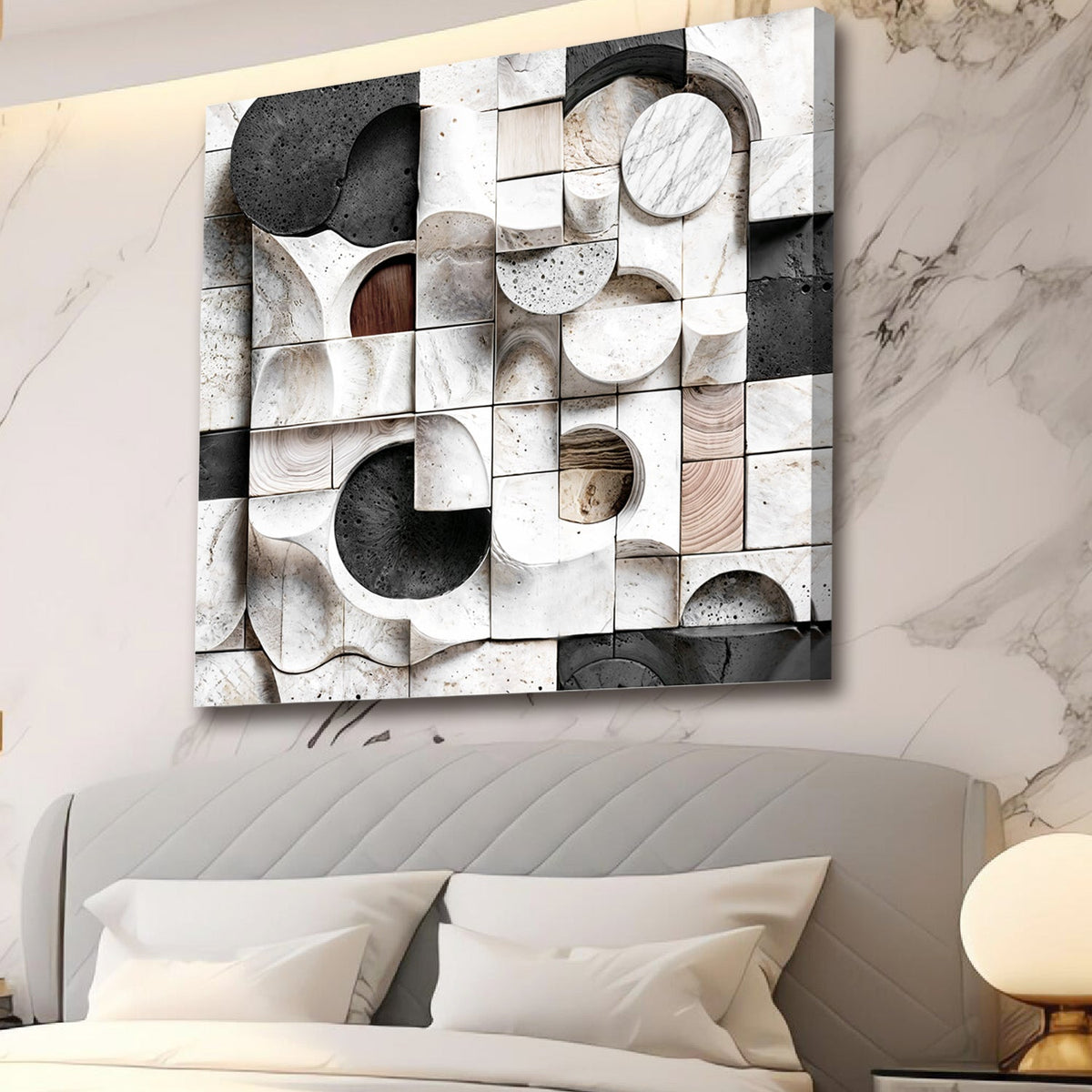 Abstract Black & White Wall Sculpture Wall Art, photo 5 of 10