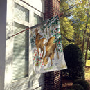 European Roe Deer Western Roe Deer House Flag 28x40 Porch Sleeve Pole Decorative Outside Yard Banner Artwork Wall Hanging, Polyester