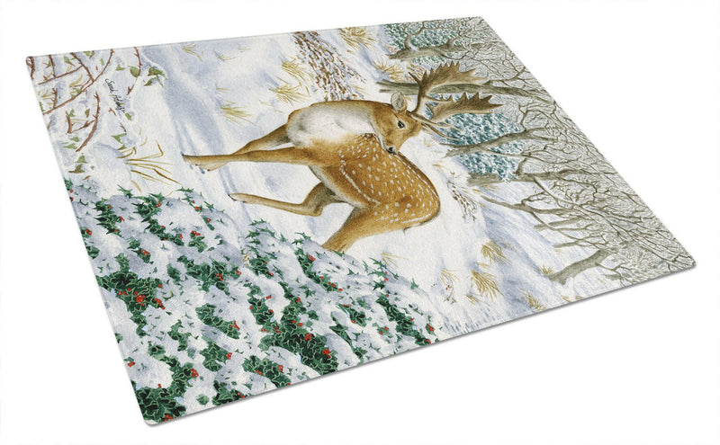 Fallow Buck Deer Glass Cutting Board Large ASA2006LCB