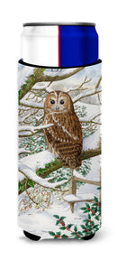 Tawny Owl Slim Can Hugger , Insulated Foam Hugger for 12 oz Slim Cans, Beer Bottles & Water Bottles, Printed in USA