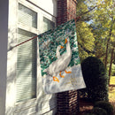 Geese  House Flag 28x40 Porch Sleeve Pole Decorative Outside Yard Banner Artwork Wall Hanging, Polyester