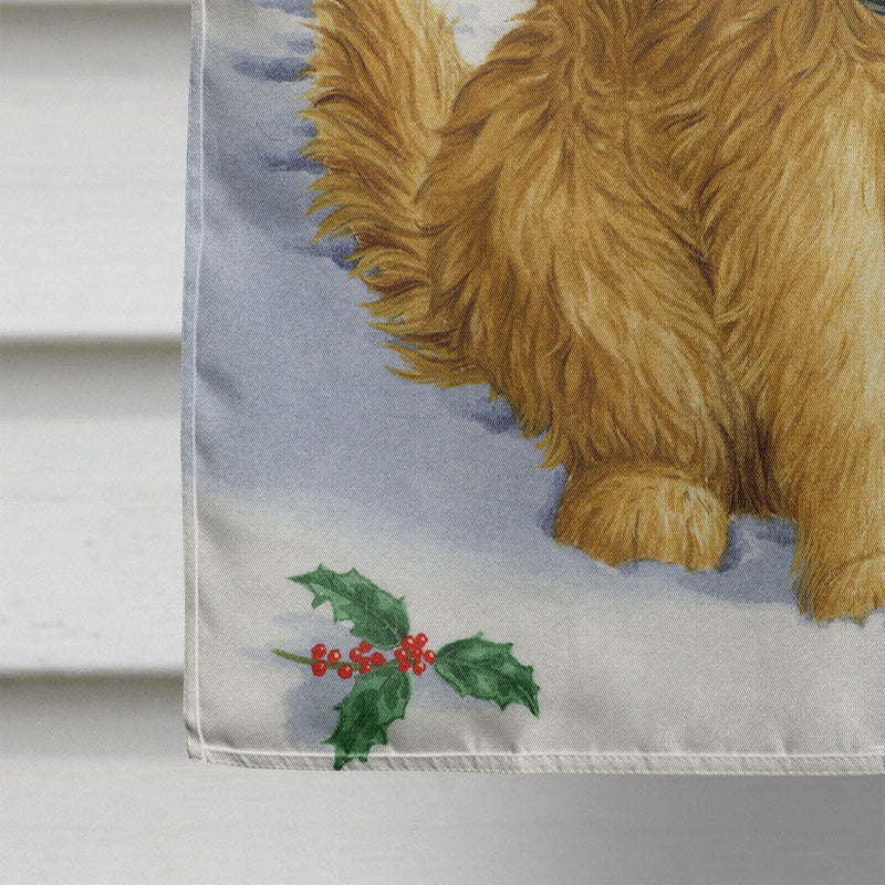 Yellow Labrador & Holly Flag Canvas House Size ASA2013CHF