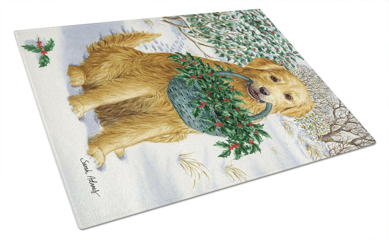 Yellow Labrador & Holly Glass Cutting Board Large ASA2013LCB