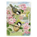 Coal Tits House Flag 28x40 Porch Sleeve Pole Decorative Outside Yard Banner Artwork Wall Hanging, Polyester