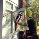 Woodpecker  House Flag 28x40 Porch Sleeve Pole Decorative Outside Yard Banner Artwork Wall Hanging, Polyester