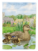 Mallard Duck House Flag 28x40 Porch Sleeve Pole Decorative Outside Yard Banner Artwork Wall Hanging, Polyester