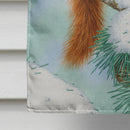 Red Squirrel with Pine Cone House Flag 28x40 Porch Sleeve Pole Decorative Outside Yard Banner Artwork Wall Hanging, Polyester