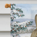 Rabbit with Berries House Flag 28x40 Porch Sleeve Pole Decorative Outside Yard Banner Artwork Wall Hanging, Polyester