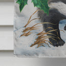 Badgers with Holly Berries House Flag 28x40 Porch Sleeve Pole Decorative Outside Yard Banner Artwork Wall Hanging, Polyester