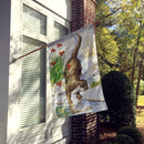 Otter by the Water House Flag 28x40 Porch Sleeve Pole Decorative Outside Yard Banner Artwork Wall Hanging, Polyester
