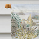 Otter at Play House Flag 28x40 Porch Sleeve Pole Decorative Outside Yard Banner Artwork Wall Hanging, Polyester