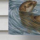 Otter at Play House Flag 28x40 Porch Sleeve Pole Decorative Outside Yard Banner Artwork Wall Hanging, Polyester