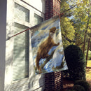 Otter on the bank House Flag 28x40 Porch Sleeve Pole Decorative Outside Yard Banner Artwork Wall Hanging, Polyester