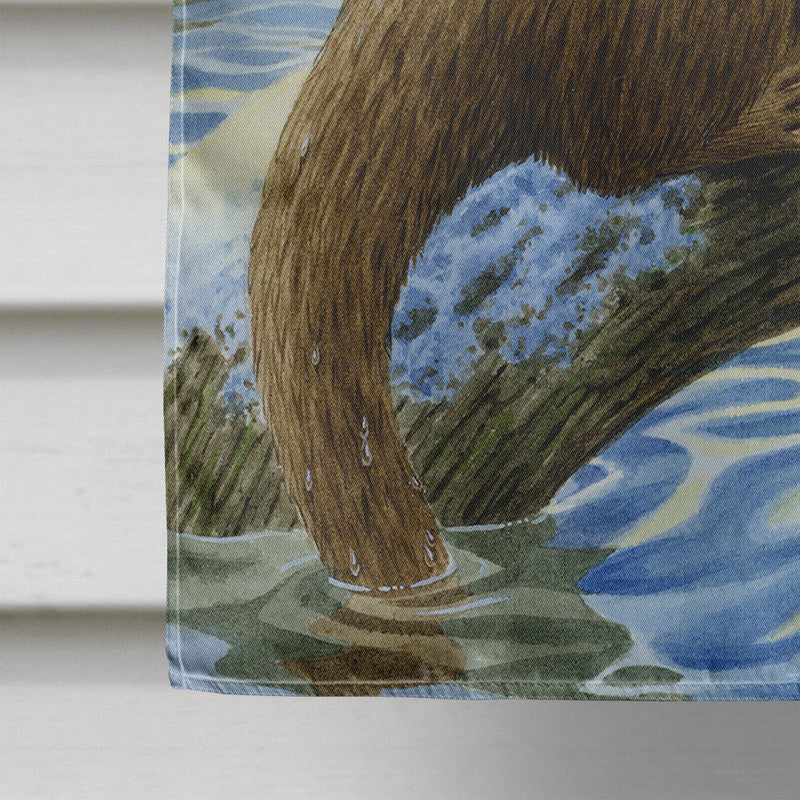 Otter on the bank Flag Canvas House Size ASA2050CHF