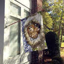 Tawny Owl in the Tree House Flag 28x40 Porch Sleeve Pole Decorative Outside Yard Banner Artwork Wall Hanging, Polyester