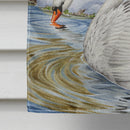 White Swans House Flag 28x40 Porch Sleeve Pole Decorative Outside Yard Banner Artwork Wall Hanging, Polyester
