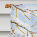 Coal Tits House Flag 28x40 Porch Sleeve Pole Decorative Outside Yard Banner Artwork Wall Hanging, Polyester