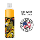 European Greenfinch Slim Can Hugger , Insulated Foam Hugger for 12 oz Slim Cans, Beer Bottles & Water Bottles, Printed in USA