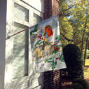 European Robin House Flag 28x40 Porch Sleeve Pole Decorative Outside Yard Banner Artwork Wall Hanging, Polyester