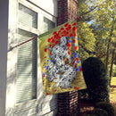 Dalmatian Pups House Flag 28x40 Porch Sleeve Pole Decorative Outside Yard Banner Artwork Wall Hanging, Polyester
