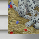 Dalmatian Pups House Flag 28x40 Porch Sleeve Pole Decorative Outside Yard Banner Artwork Wall Hanging, Polyester