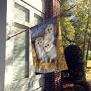 Barn Owl Chicks House Flag 28x40 Porch Sleeve Pole Decorative Outside Yard Banner Artwork Wall Hanging, Polyester