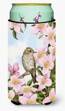 Spotted Flycatcher Tall Boy Hugger Can Cooler Sleeve Machine Washable Drink Collapsible Insulator Beverage Insulated Holder