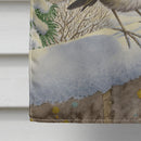 European Robin Waiting House Flag 28x40 Porch Sleeve Pole Decorative Outside Yard Banner Artwork Wall Hanging, Polyester