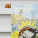 House Sparrows House Flag 28x40 Porch Sleeve Pole Decorative Outside Yard Banner Artwork Wall Hanging, Polyester