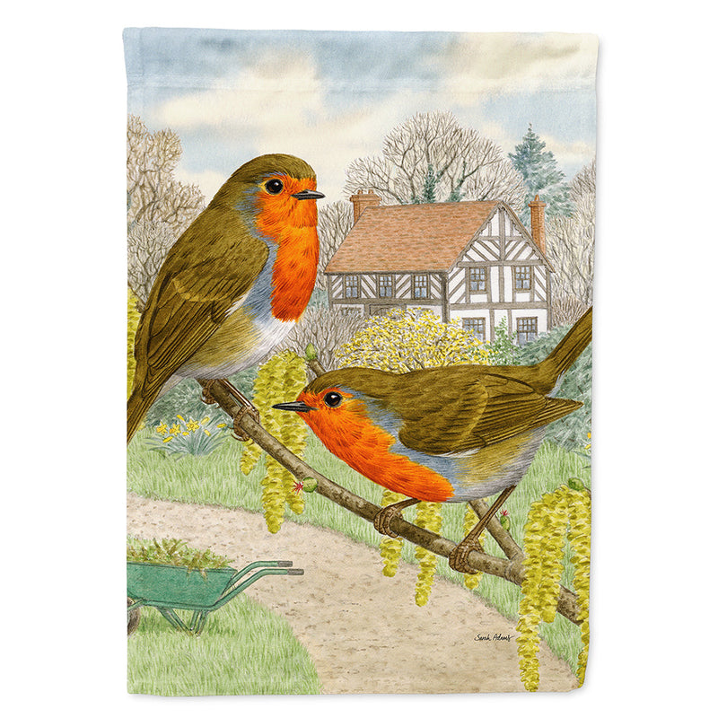 European Robins Flag Canvas House Size ASA2097CHF