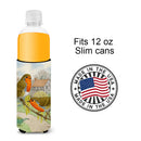 European Robins Slim Can Hugger , Insulated Foam Hugger for 12 oz Slim Cans, Beer Bottles & Water Bottles, Printed in USA