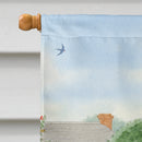 Spotted Flycatcher House Flag 28x40 Porch Sleeve Pole Decorative Outside Yard Banner Artwork Wall Hanging, Polyester