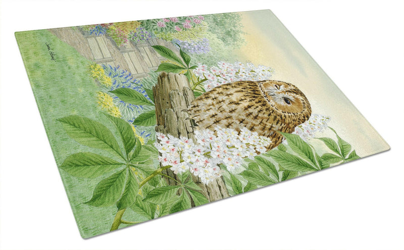 Tawny Owl Glass Cutting Board Large ASA2101LCB