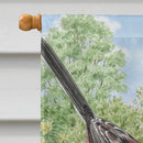 Long Tailed Tits House Flag 28x40 Porch Sleeve Pole Decorative Outside Yard Banner Artwork Wall Hanging, Polyester