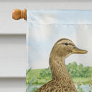 Female Mallard Duck & Ducklings House Flag 28x40 Porch Sleeve Pole Decorative Outside Yard Banner Artwork Wall Hanging, Polyester