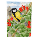 Great Tit House Flag 28x40 Porch Sleeve Pole Decorative Outside Yard Banner Artwork Wall Hanging, Polyester