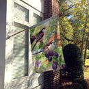 Long Tailed Tits House Flag 28x40 Porch Sleeve Pole Decorative Outside Yard Banner Artwork Wall Hanging, Polyester