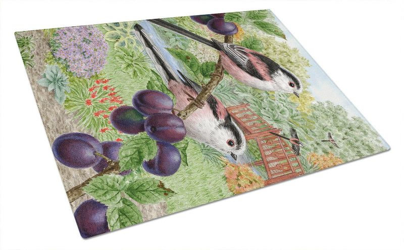 Long Tailed Tits Glass Cutting Board Large ASA2115LCB