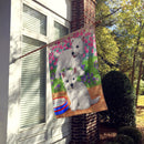 Westie Pups House Flag 28x40 Porch Sleeve Pole Decorative Outside Yard Banner Artwork Wall Hanging, Polyester