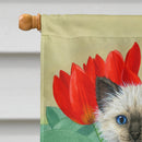 Birman Kittens House Flag 28x40 Porch Sleeve Pole Decorative Outside Yard Banner Artwork Wall Hanging, Polyester