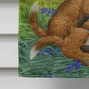 Fox Cubs House Flag 28x40 Porch Sleeve Pole Decorative Outside Yard Banner Artwork Wall Hanging, Polyester